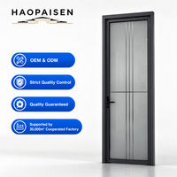 Pintu Ayun Kamar Mandi Aluminium Tipis 35*48 1.0 Kaca Tempered Ganda Berinsulasi Buram