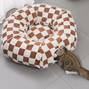 Circular Tunnel Cat <b>Bed</b> <b>Cave</b> S-shaped Design Fashion Modern Cartoon Style Removable Washable Soft Eco-Friendly Polyester - Product Image 1