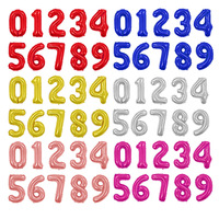 Ballon numérique en aluminium de 16 pouces pour anniversaire, mariage, nouvel an, fournitures de décoration, vente en gros