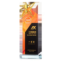 HBL Personnalisé Impression Couleur Étoile Cristal Verre Prix Premium Trophées Médailles & Plaques Souvenir