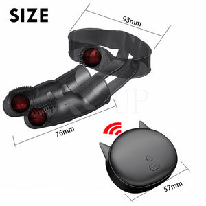 Бесплатная Индивидуальная коробка-Двойной вибрирующий палец рукав флирт точки G соска массажный клитор стимулятор Женский мастурбатор лесбиянка - Product Image 6