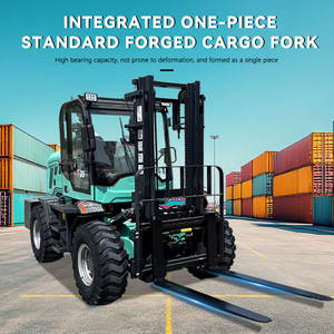 Внедорожный вилочный погрузчик Hongqian CPCD 4WD с дизельным двигателем и цельнолитыми шинами, грузоподъемность 1,5 тонны, мачта 6 м, 3 секции, для строительных работ на открытом воздухе - Product Image 5