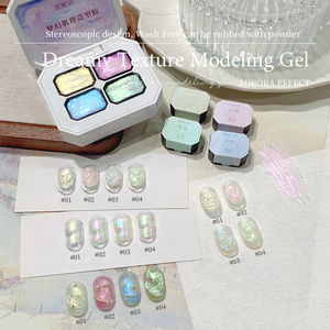 Texture sognante su misura Semi-solido modellante specchio magico polvere 3d Nail modaning Gel di argilla formatura Gel per unghie - Product Image 3