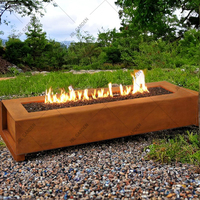 Brasero d'extérieur autoportant en acier Corten, durable, pour la cuisson