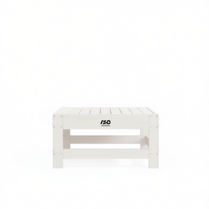 Sgabello in Legno di Pino Bianco Massiccio, Sedia Modulare da Giardino per Esterni, Design Minimalista - Product Image 1