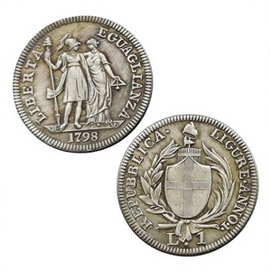 Monedas conmemorativas de estilo antiguo de 1 lira de la República de Génova (República Liguriana) de los Estados Italianos de 1798, regalos, decoración del hogar - Product Image 2