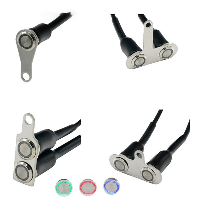Atv Stainless Steel LED Motorcycle Switch ON-OFF Handlebar Adjustable Mount Waterproof Switches Button DC12V Headlight