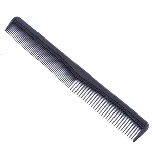 Peigne de salon noir en plastique à dents fines et larges peigne de barbier à cheveux coupe/style/peigne de coiffure - Product Image 2