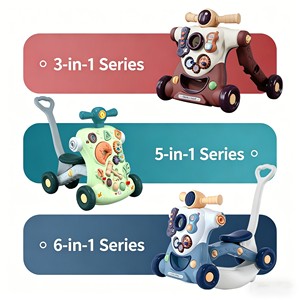 Marche-bébé multifonctionnel 3 en 1, marche-bébé pour apprendre à se tenir debout, jouet à chevaucher pour les tout-petits - Product Image 4
