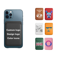Cartera magnética de cuero PU desmontable con logotipo personalizado, funda para teléfono, tarjetero, cartera magnética personalizada para iPhone 16 15 14 Pro Max