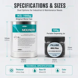 Graisse multi-usages MOLYKOTE BR2 PLUS pour la lubrification des machines industrielles à charge lourde et à haute température, résistance à l'eau - Product Image 3