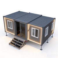 Maison conteneur modulaire à double aile, grande envergure, en kit, multi-étages, pour projet de construction et plan directeur de logement