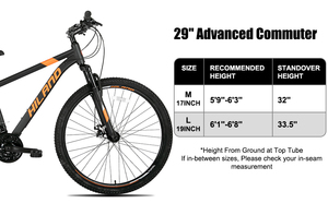 JOYKIE HILAND Bicicletta da Uomo 29 Pollici in Lega di Alluminio MTB <span class=keywords><strong>con</strong></span> 21 Velocità e Freni a Disco - Product Image 4