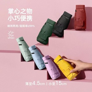 ร่มกันแดดแบบพกพาขนาดเล็ก ป้องกันรังสียูวี ผ้าไวนิลสีดำหนา เปิดปิดด้วยมือ สำหรับผู้หญิง ใช้ได้ทั้งวันแดดและวันฝนตก - Product Image 4