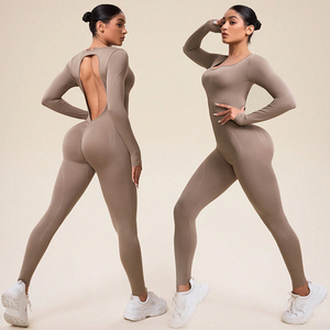 <span class=keywords><strong>Tuta</strong></span> Intera Sportiva da <span class=keywords><strong>Donna</strong></span> con Collo Halter e Vita Alta, Senza Maniche, Traspirante, per Palestra e Yoga - Product Image 1