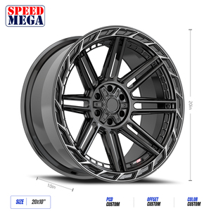 ล้อแม็กซ์ SPEED MEGA สีดำเงา ลายหลายก้าน ผลิตจากอะลูมิเนียมหล่อขึ้นรูปชิ้นเดียว สำหรับรถยนต์นั่งส่วนบุคคล ใช้ได้กับรถยนต์ทั่วไป - Product Image 2
