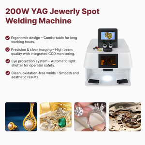 Machine de soudage de bijoux YAG haute précision 200W avec caméra CCD pour la <span class=keywords><strong>réparation</strong></span> de bagues en or et en argent - Product Image 2