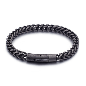 Pulsera <span class=keywords><strong>de</strong></span> Acero Inoxidable para Hombre, Cadena Simple, Electrochapada, Personalizada, Retro, Hip Hop, Joyería Moderna - Product Image 5