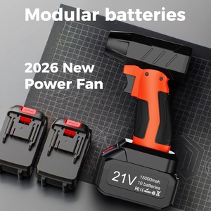 Ventilador Portátil Ligero de Alta Velocidad y Potencia de 21v con Batería Recargable Desmontable de 15000mAh, Soplador Turbo - Product Image 3