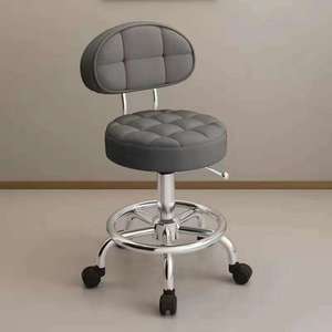 Wholesale Adjustable Hydraulic Round Roller Pedicure Stool Chair With Wheels Beauty Salon Technician Massage <b>Table</b> Living Room - Product Image 5