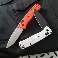 Couteau de poche pliable BM 533-3 MINI Bugout en nylon avec poignée en fibre ondulée, verrouillage à axe, pour la défense personnelle, le camping, la chasse, les outils EDC