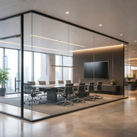 High Quality Modern Design Smart Glass Partition Aluminum Frame 8mm Thick for Office Outdoor Bedroom Doors/Walls Remote Control