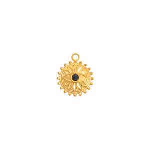 Colgante de Ojo Turco Chapado en Oro de 18K con Diseño Geométrico para Collar, Regalo - Product Image 5