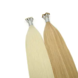2024 Neueste 100 g Genius Flechtung gestricktes helles goldenes natürliches menschliches Haar mit doppelter Welle Remi nivelliertes glattes Haar