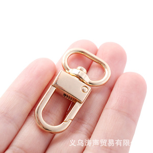 DIY Jewelry Accessories Metal Universal Buckles Spring Keychains Hanging Hooks Alloy Bag Buckles Ancient Bronze Gun Black Gold - Product Image 4