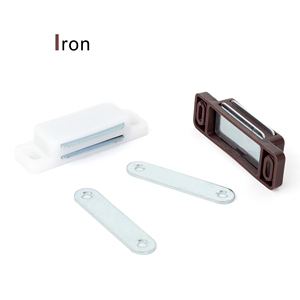 Loquet magnétique en plastique pour <span class=keywords><strong>porte</strong></span>, <span class=keywords><strong>aimant</strong></span> puissant, blanc et marron, pour la <span class=keywords><strong>fermeture</strong></span> des portes de meubles, armoires, placards et penderies - Product Image 2