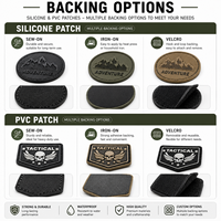 Patch en PVC souple personnalisé, fabriqué en usine, logo en relief 3D pour chapeaux, sacs, équipement tactique, vêtements