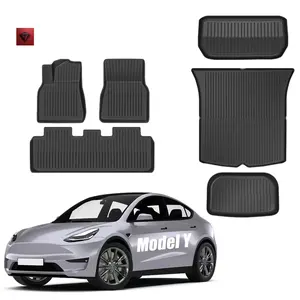 TKZCRST All Weather 3D Car Mats For 2019-2022 Tesla Model Y Customized Car Floor Mat For Model Y Trunk Mats Accessories
