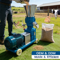 Machine de traitement des aliments à petite échelle haute productivité 220-380V, nouvelle machine à granulés de paille et de maïs pour l'élevage de poulets à usage domestique, OEM & ODM
