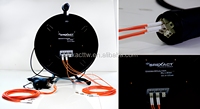 Cable de Fibra Óptica para Exteriores SREXACT, Rollo de 6 Hilos OM3 Multimodo, Blindado, 62.5/125um, Color Naranja, con Conectores