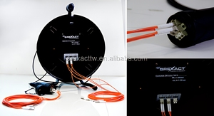 Câble à fibres optiques extérieur SREXACT, rouleau de 6 cœurs OM3 multimode blindé 62,5/125 µm, câble orange avec connecteurs - Product Image 6
