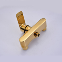 Mitigeur de douche de luxe pour hôtel, à poser sur le rebord de la baignoire, en alliage de zinc doré, sans contact, à poignée unique, avec cartouche céramique, 3 trous