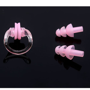 Juego de tapones para los oídos con clip para la nariz, de silicona, impermeables, universales para deportes acuáticos - Product Image 5