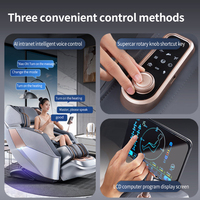 Fauteuil de massage intelligent moderne à double moteur, zéro gravité, avec coussins d'air, multi-modes, temporisé, connecté Bluetooth
