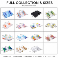 Jeu de backgammon en acrylique transparent avec impression couleur motif dessin animé océan, plateau de jeu de backgammon portable pour voyage, vente en gros OEM
