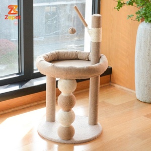 Cuccia per Gatti per Spazi Ristretti con Piattaforma Integrata per Salti, Tiragraffi in Sisal, Struttura per Arrampicata e Palla da Gioco per Gatti e Cani - Product Image 6