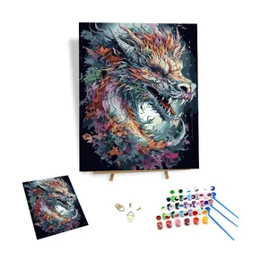 Custom Painting By Numbers Kits Dragon Painting By Numbers Dragon For Adults Oil Paint By Numbers Dragon