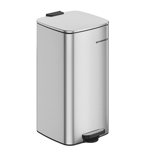 <span class=keywords><strong>Poubelle</strong></span> rectangulaire à pédale pour cuisine, 30L, en acier inoxydable, écologique, pour la gestion des déchets, avec fermeture douce - Product Image 1