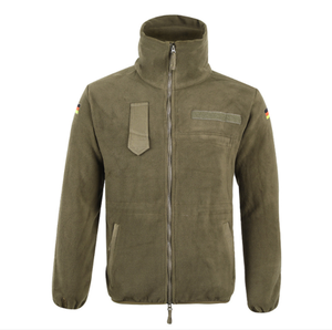 เสื้อแจ็คเก็ต DFFJ301 สีน้ำตาลคาคี สำหรับกิจกรรมกลางแจ้ง มีหลายกระเป๋า ซิปสีเขียวขี้ม้า ผ้าฟลีซมีฮู้ด เหมาะสำหรับการล่าสัตว์และกิจกรรมทางยุทธวิธี - Product Image 4