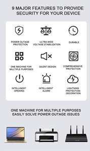 500VA-3KVA Offline Onderbrekingsvrije Voeding 220V Stabiele Uitgang 5-20min Backup <span class=keywords><strong>UPS</strong></span> Systeem voor PC/Computer/Desktop - Product Image 4