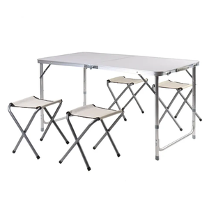 Tavolo da campeggio in alluminio regolabile in altezza portatile leggero pieghevole tavolo da Picnic all'aperto con Design europeo in metallo - Product Image 5