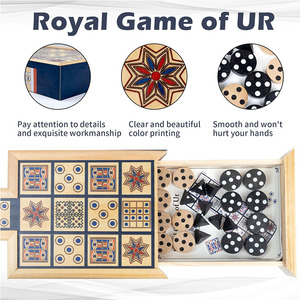 Jeux de société de stratégie Plateau magnifiquement conçu avec tiroirs de rangement Plateau de jeu Royal Dx Jeu royal en bois de <span class=keywords><strong>UR</strong></span> - Product Image 2