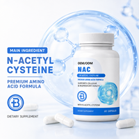 Capsules de suppléments NAC pour le soutien cellulaire et la routine de santé quotidienne, fabriquées sur mesure par un fabricant spécialisé dans les acides aminés.