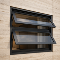Fenêtre coulissante moderne en alliage d'aluminium avec moustiquaire en acier inoxydable et design graphique pour projets hôteliers
