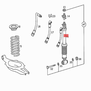 โช้คอัพสตรัทด้านหลังซ้ายขวาสำหรับ Mercedes <span class=keywords><strong>Benz</strong></span> C140 <span class=keywords><strong>W140</strong></span> 1992-99 1403209313 1403207913 1403206713 1409976982 1403205613 - Product Image 6