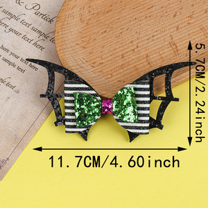 Accessoire de chaussure Mary Jane personnalisé de 12 cm, accessoire araignée chauve-souris nœud papillon pour Halloween, décoration de fête, accessoire pince à cheveux chapeau de sorcière - Product Image 5
